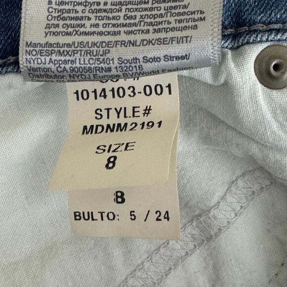 NYDJ Women's 8 Barbara Bootcut Jeans Lift Tuck Stretch Light Wash Patches - Picture 10 of 14